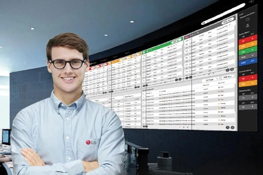 LG ConnectedCare service video wall