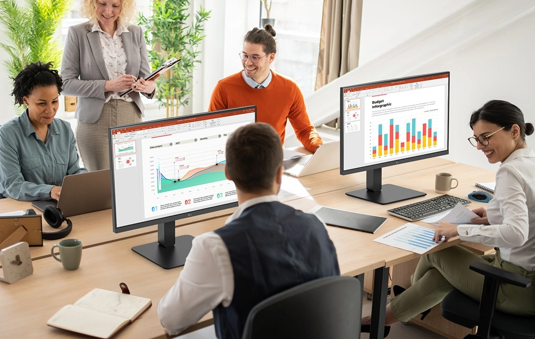 27BA850-B monitor set up in an office workspace