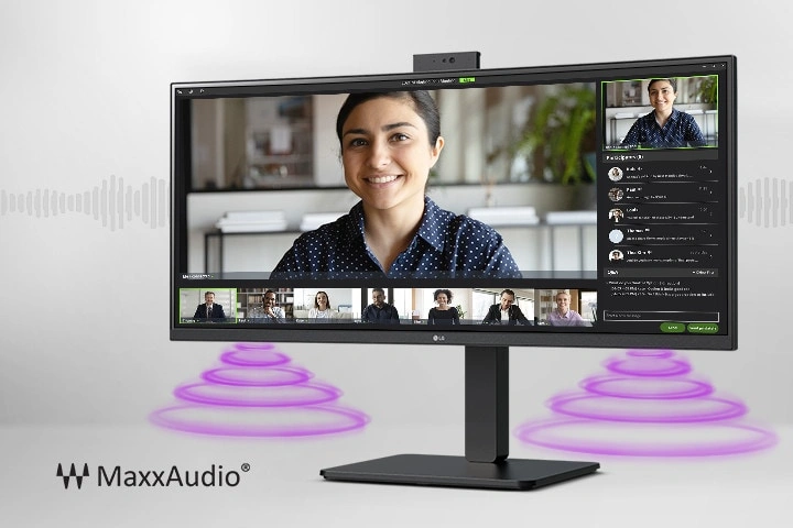 Built-in Full HD Webcam, mic, and speakers