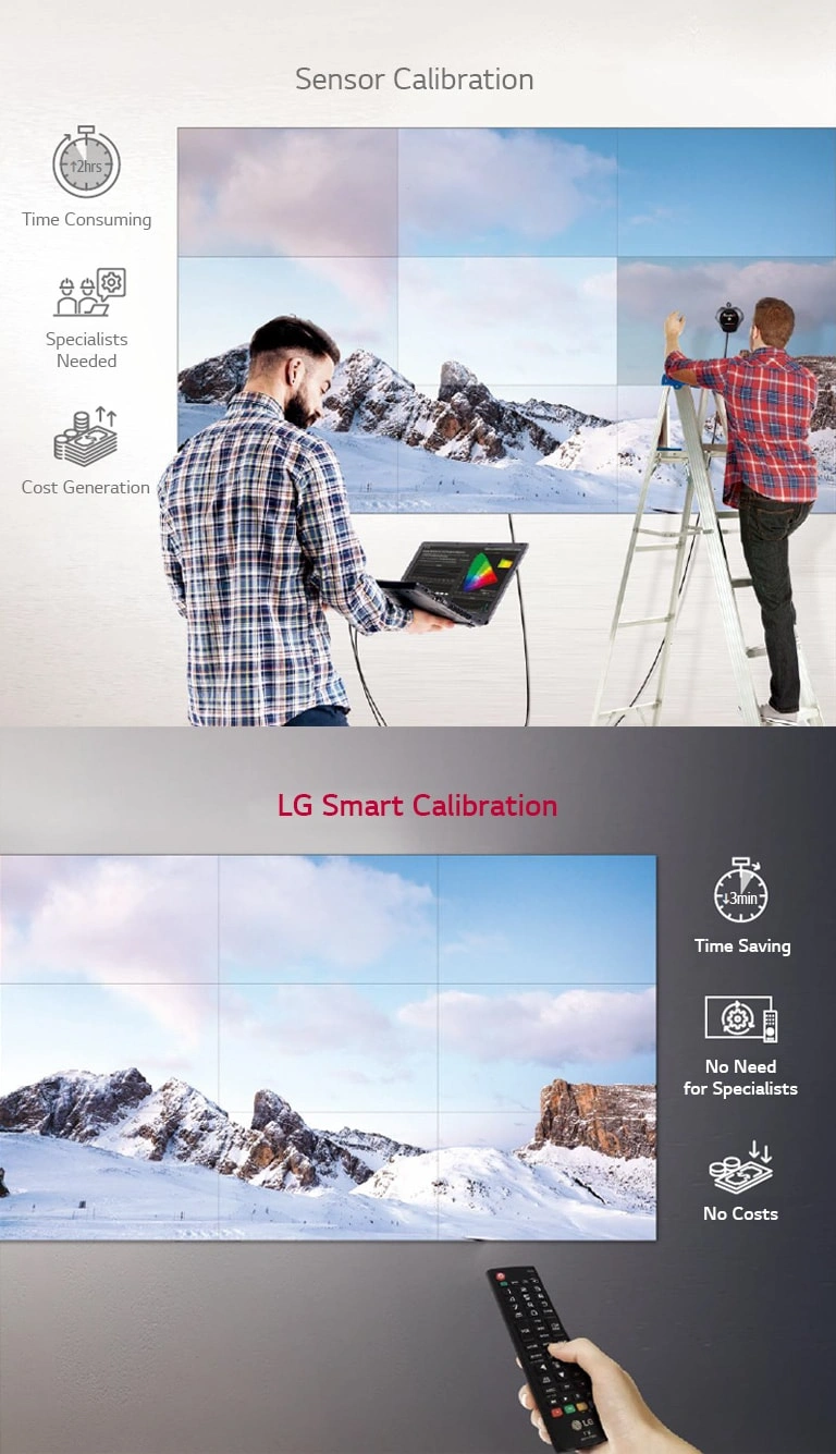 Smart calibration remote brightness and color tuning