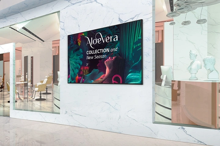 Large UHD signage display with slim design