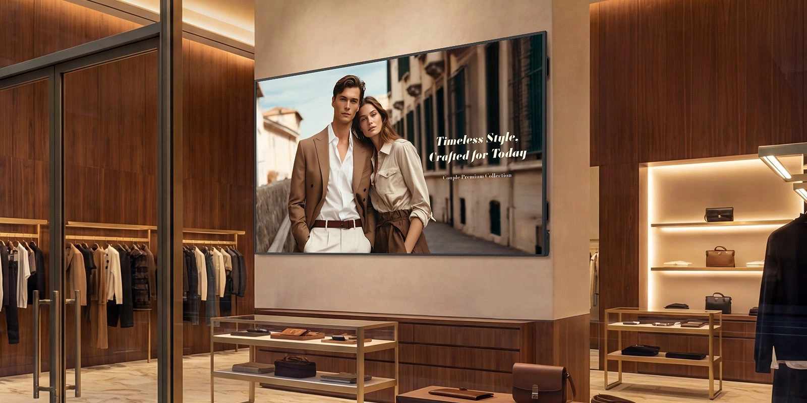 UHD large screen signage display with LG webOS platform