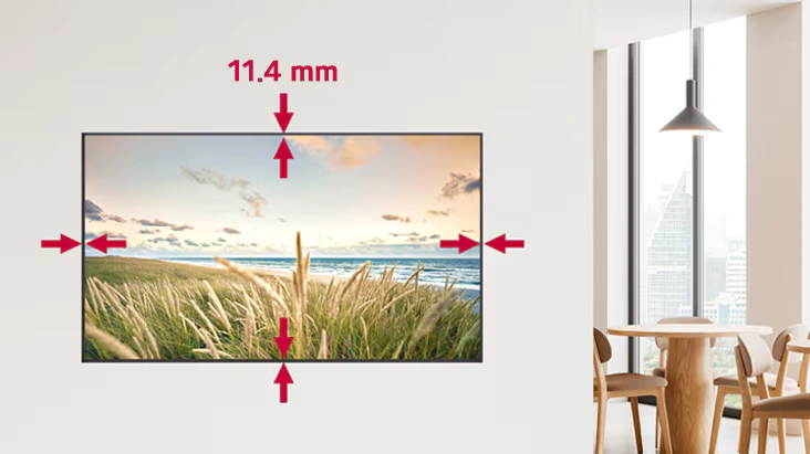 Even and slim bezel design