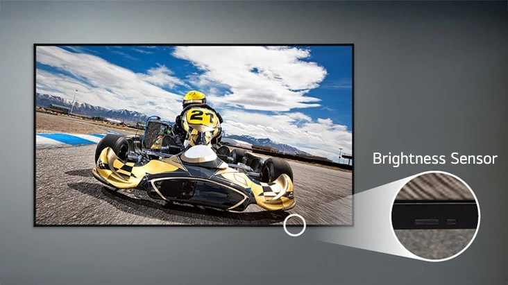 Built-in brightness sensor