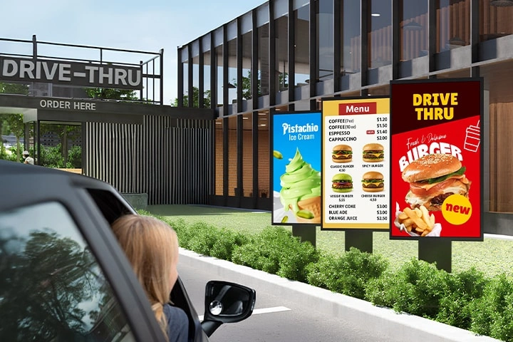 Durable outdoor display with clear picture quality