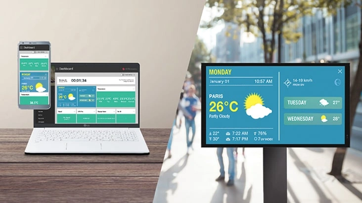 Web monitoring dashboard